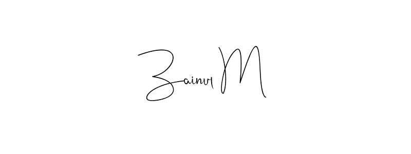 The best way (Andilay-7BmLP) to make a short signature is to pick only two or three words in your name. The name Zainul M include a total of six letters. For converting this name. Zainul M signature style 4 images and pictures png