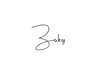 Create a beautiful signature design for name Zaky. With this signature (Andilay-7BmLP) fonts, you can make a handwritten signature for free. Zaky signature style 4 images and pictures png