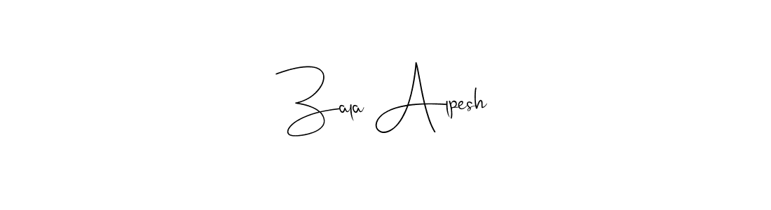 Use a signature maker to create a handwritten signature online. With this signature software, you can design (Andilay-7BmLP) your own signature for name Zala Alpesh. Zala Alpesh signature style 4 images and pictures png