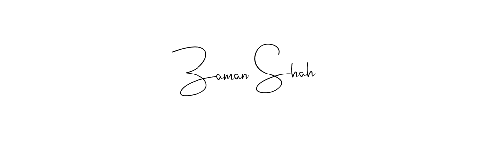 Make a beautiful signature design for name Zaman Shah. With this signature (Andilay-7BmLP) style, you can create a handwritten signature for free. Zaman Shah signature style 4 images and pictures png