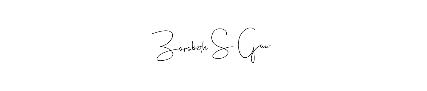 Make a beautiful signature design for name Zarabeth S Gaw. Use this online signature maker to create a handwritten signature for free. Zarabeth S Gaw signature style 4 images and pictures png