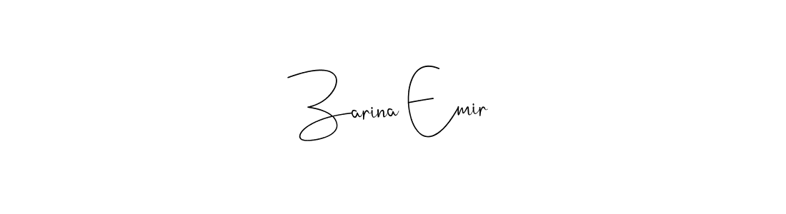 Design your own signature with our free online signature maker. With this signature software, you can create a handwritten (Andilay-7BmLP) signature for name Zarina Emir. Zarina Emir signature style 4 images and pictures png