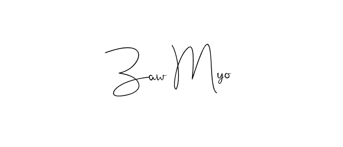 You should practise on your own different ways (Andilay-7BmLP) to write your name (Zaw Myo) in signature. don't let someone else do it for you. Zaw Myo signature style 4 images and pictures png