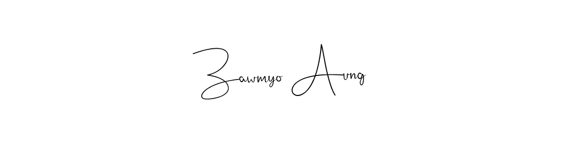 How to make Zawmyo Aung signature? Andilay-7BmLP is a professional autograph style. Create handwritten signature for Zawmyo Aung name. Zawmyo Aung signature style 4 images and pictures png