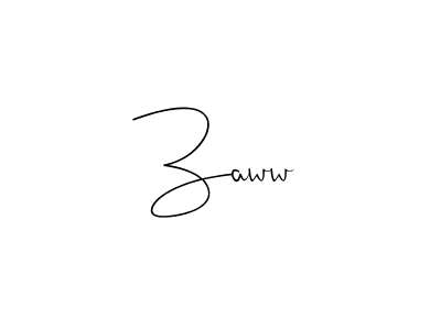 Design your own signature with our free online signature maker. With this signature software, you can create a handwritten (Andilay-7BmLP) signature for name Zaww. Zaww signature style 4 images and pictures png