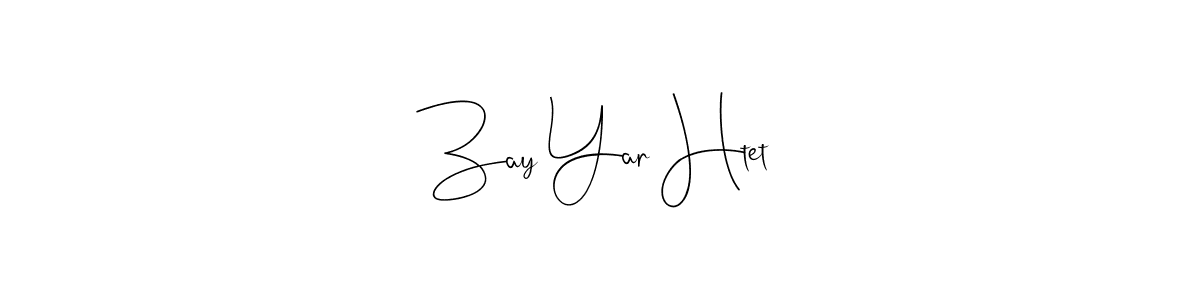 Make a beautiful signature design for name Zay Yar Htet. Use this online signature maker to create a handwritten signature for free. Zay Yar Htet signature style 4 images and pictures png