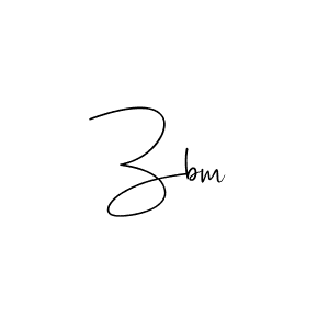 How to make Zbm signature? Andilay-7BmLP is a professional autograph style. Create handwritten signature for Zbm name. Zbm signature style 4 images and pictures png