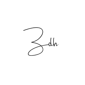 How to Draw Zdh signature style? Andilay-7BmLP is a latest design signature styles for name Zdh. Zdh signature style 4 images and pictures png
