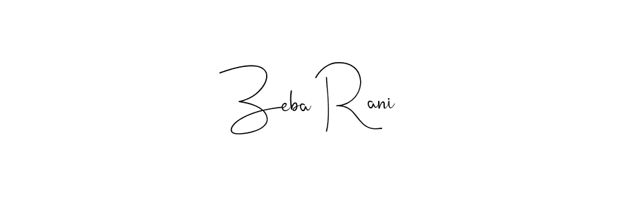 Use a signature maker to create a handwritten signature online. With this signature software, you can design (Andilay-7BmLP) your own signature for name Zeba Rani. Zeba Rani signature style 4 images and pictures png