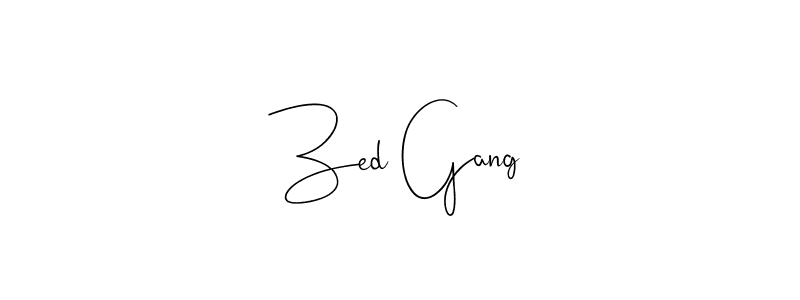 Use a signature maker to create a handwritten signature online. With this signature software, you can design (Andilay-7BmLP) your own signature for name Zed Gang. Zed Gang signature style 4 images and pictures png