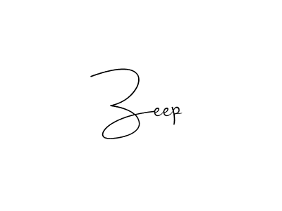 Make a beautiful signature design for name Zeep. With this signature (Andilay-7BmLP) style, you can create a handwritten signature for free. Zeep signature style 4 images and pictures png