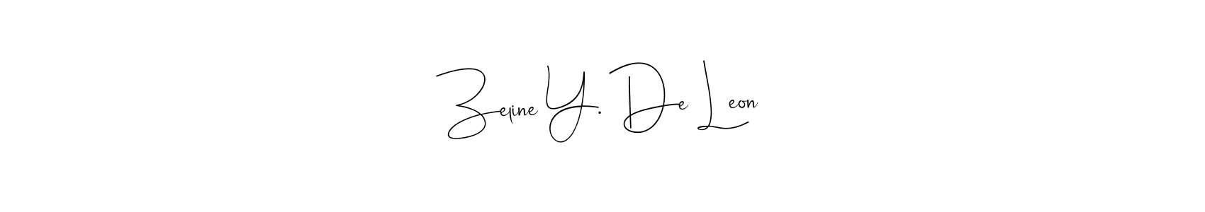 You should practise on your own different ways (Andilay-7BmLP) to write your name (Zeline Y. De Leon) in signature. don't let someone else do it for you. Zeline Y. De Leon signature style 4 images and pictures png