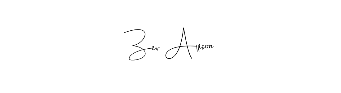 You can use this online signature creator to create a handwritten signature for the name Zev Allison. This is the best online autograph maker. Zev Allison signature style 4 images and pictures png