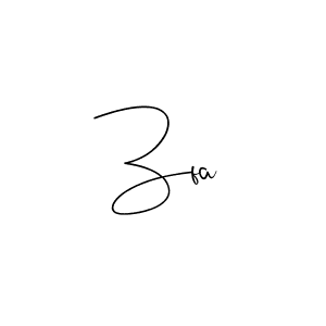 Use a signature maker to create a handwritten signature online. With this signature software, you can design (Andilay-7BmLP) your own signature for name Zfa. Zfa signature style 4 images and pictures png
