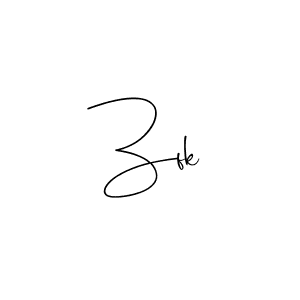 Make a beautiful signature design for name Zfk. Use this online signature maker to create a handwritten signature for free. Zfk signature style 4 images and pictures png