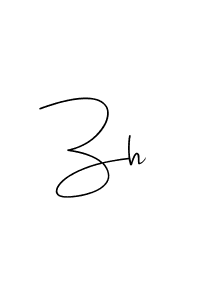 Make a beautiful signature design for name Zh. With this signature (Andilay-7BmLP) style, you can create a handwritten signature for free. Zh signature style 4 images and pictures png