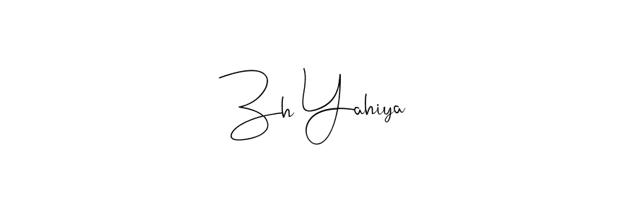 Design your own signature with our free online signature maker. With this signature software, you can create a handwritten (Andilay-7BmLP) signature for name Zh Yahiya. Zh Yahiya signature style 4 images and pictures png