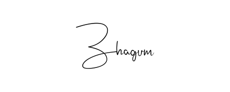 Looking for an artistic signature for Zhagum? The Andilay-7BmLP calligraphy style gives a sophisticated flow suitable for business cards and emails. Zhagum signature style 4 images and pictures png