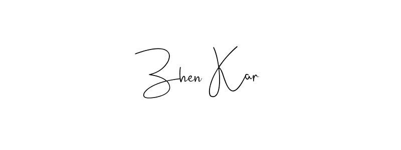 Also You can easily find your signature by using the search form. We will create Zhen Kar name handwritten signature images for you free of cost using Andilay-7BmLP sign style. Zhen Kar signature style 4 images and pictures png