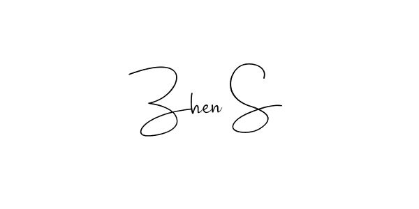 The best way (Andilay-7BmLP) to make a short signature is to pick only two or three words in your name. The name Zhen S include a total of six letters. For converting this name. Zhen S signature style 4 images and pictures png