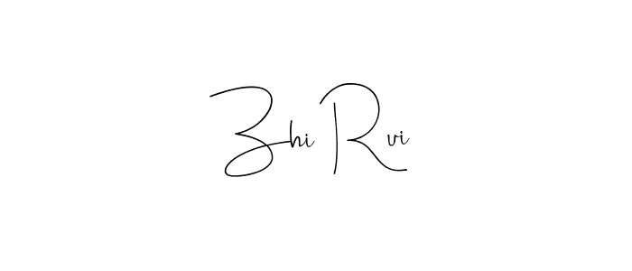 Make a beautiful signature design for name Zhi Rui. With this signature (Andilay-7BmLP) style, you can create a handwritten signature for free. Zhi Rui signature style 4 images and pictures png