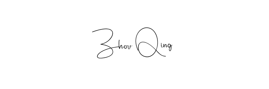 Make a beautiful signature design for name Zhou Qing. With this signature (Andilay-7BmLP) style, you can create a handwritten signature for free. Zhou Qing signature style 4 images and pictures png