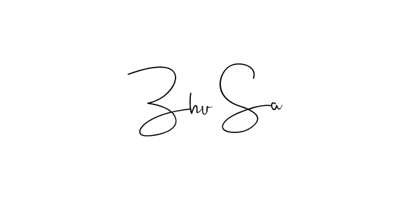 How to make Zhu Sa name signature. Use Andilay-7BmLP style for creating short signs online. This is the latest handwritten sign. Zhu Sa signature style 4 images and pictures png