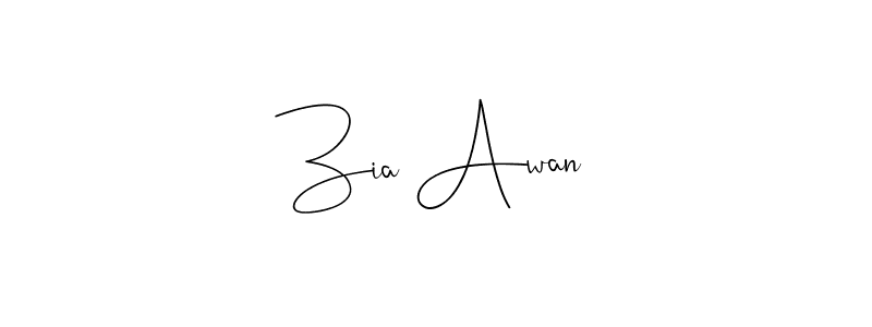 if you are searching for the best signature style for your name Zia Awan. so please give up your signature search. here we have designed multiple signature styles  using Andilay-7BmLP. Zia Awan signature style 4 images and pictures png