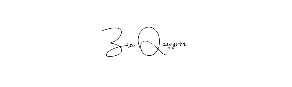 How to make Zia Qayyum signature? Andilay-7BmLP is a professional autograph style. Create handwritten signature for Zia Qayyum name. Zia Qayyum signature style 4 images and pictures png