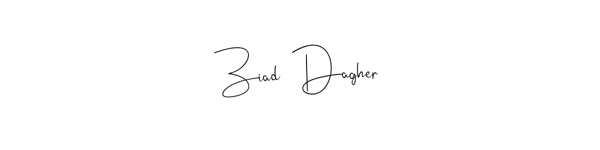 if you are searching for the best signature style for your name Ziad  Dagher. so please give up your signature search. here we have designed multiple signature styles  using Andilay-7BmLP. Ziad  Dagher signature style 4 images and pictures png