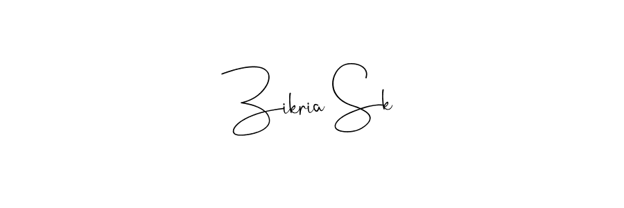 How to make Zikria Sk name signature. Use Andilay-7BmLP style for creating short signs online. This is the latest handwritten sign. Zikria Sk signature style 4 images and pictures png