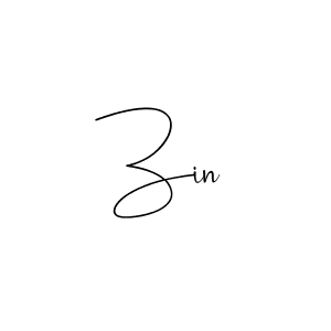 You should practise on your own different ways (Andilay-7BmLP) to write your name (Zin) in signature. don't let someone else do it for you. Zin signature style 4 images and pictures png