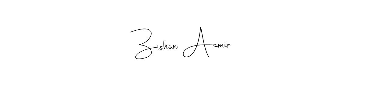 How to make Zishan Aamir name signature. Use Andilay-7BmLP style for creating short signs online. This is the latest handwritten sign. Zishan Aamir signature style 4 images and pictures png