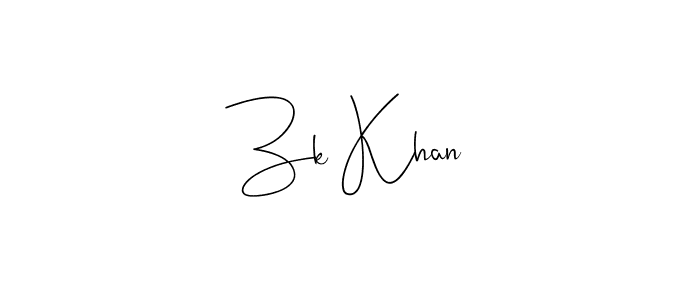 Make a beautiful signature design for name Zk Khan. Use this online signature maker to create a handwritten signature for free. Zk Khan signature style 4 images and pictures png