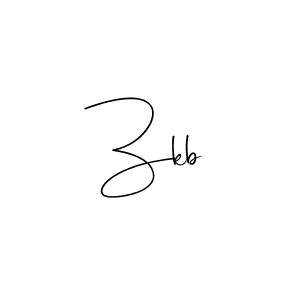 How to make Zkb signature? Andilay-7BmLP is a professional autograph style. Create handwritten signature for Zkb name. Zkb signature style 4 images and pictures png