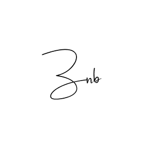 Make a beautiful signature design for name Znb. Use this online signature maker to create a handwritten signature for free. Znb signature style 4 images and pictures png