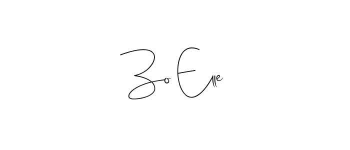 Use a signature maker to create a handwritten signature online. With this signature software, you can design (Andilay-7BmLP) your own signature for name Zo Elle. Zo Elle signature style 4 images and pictures png