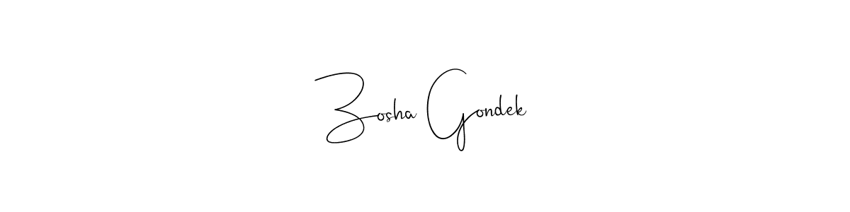 You can use this online signature creator to create a handwritten signature for the name Zosha Gondek. This is the best online autograph maker. Zosha Gondek signature style 4 images and pictures png