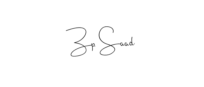You should practise on your own different ways (Andilay-7BmLP) to write your name (Zp Saad) in signature. don't let someone else do it for you. Zp Saad signature style 4 images and pictures png