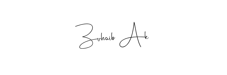 Make a beautiful signature design for name Zuhaib Ak. Use this online signature maker to create a handwritten signature for free. Zuhaib Ak signature style 4 images and pictures png