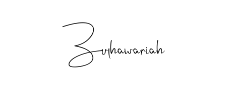 Discover the perfect balance of readability and style for Zulhawariah with Andilay-7BmLP font. Create your dream signature today. Zulhawariah signature style 4 images and pictures png