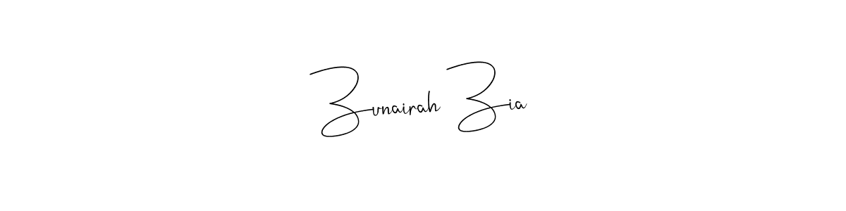 Create a beautiful signature design for name Zunairah Zia. With this signature (Andilay-7BmLP) fonts, you can make a handwritten signature for free. Zunairah Zia signature style 4 images and pictures png