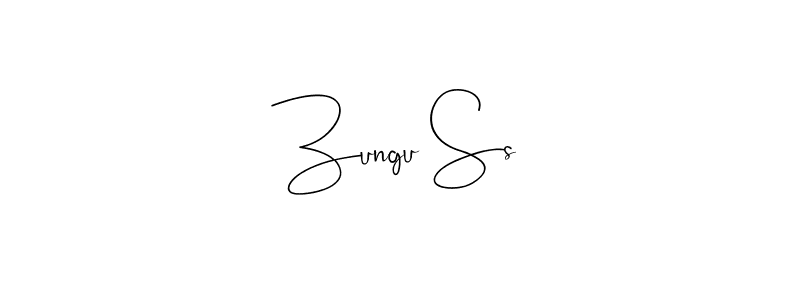 Create a beautiful signature design for name Zungu Ss. With this signature (Andilay-7BmLP) fonts, you can make a handwritten signature for free. Zungu Ss signature style 4 images and pictures png