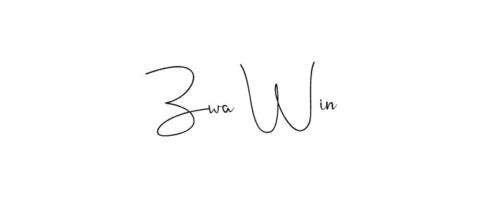 Use a signature maker to create a handwritten signature online. With this signature software, you can design (Andilay-7BmLP) your own signature for name Zwa Win. Zwa Win signature style 4 images and pictures png