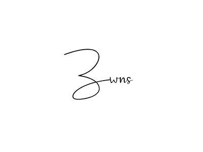 Make a beautiful signature design for name Zwns. Use this online signature maker to create a handwritten signature for free. Zwns signature style 4 images and pictures png