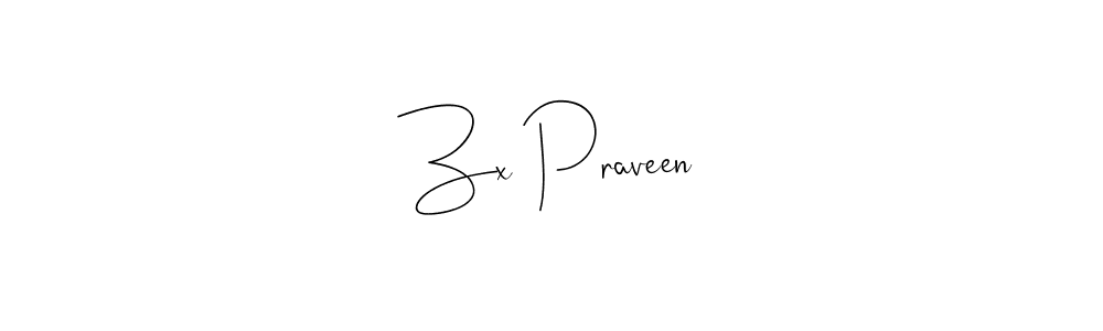 Make a beautiful signature design for name Zx Praveen. Use this online signature maker to create a handwritten signature for free. Zx Praveen signature style 4 images and pictures png