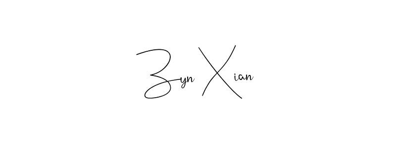 Also You can easily find your signature by using the search form. We will create Zyn Xian name handwritten signature images for you free of cost using Andilay-7BmLP sign style. Zyn Xian signature style 4 images and pictures png