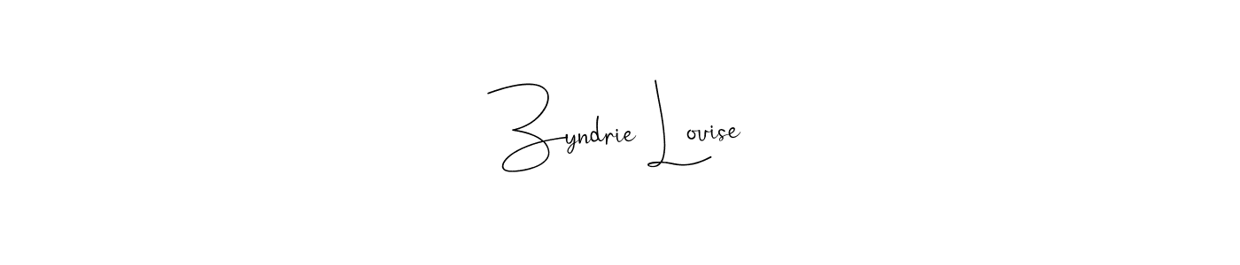 Zyndrie Louise stylish signature style. Best Handwritten Sign (Andilay-7BmLP) for my name. Handwritten Signature Collection Ideas for my name Zyndrie Louise. Zyndrie Louise signature style 4 images and pictures png