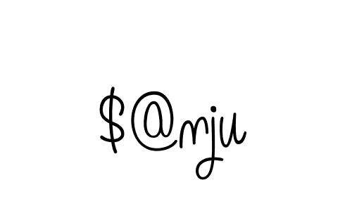 Make a beautiful signature design for name $@nju. Use this online signature maker to create a handwritten signature for free. $@nju signature style 5 images and pictures png