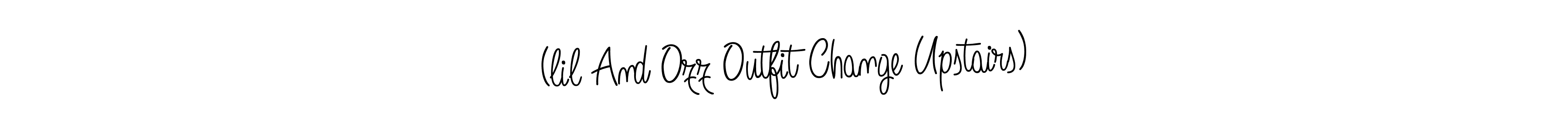 Create a beautiful signature design for name (lil And Ozz Outfit Change Upstairs). With this signature (Angelique-Rose-font-FFP) fonts, you can make a handwritten signature for free. (lil And Ozz Outfit Change Upstairs) signature style 5 images and pictures png